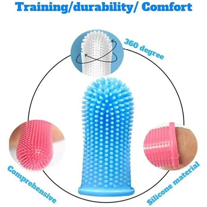 Pet Finger Toothbrush – Soft Silicone Teeth Cleaner for Dogs & Cats