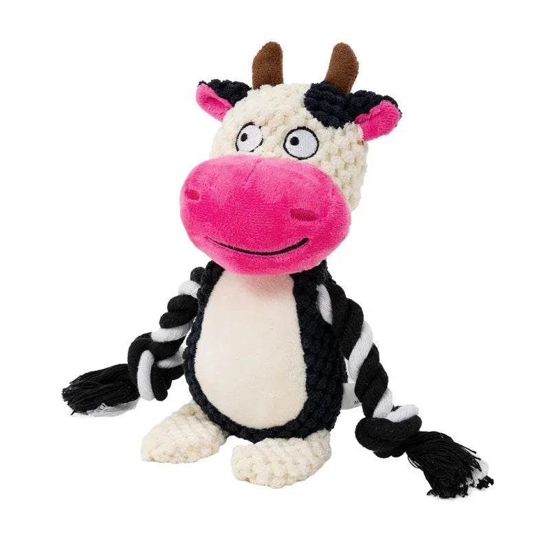 Indestructible Plush Dog Toy – Bite-Resistant Squeaker for Puppies